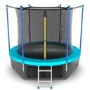 EVO JUMP Internal 8ft (Wave). Батут с внутренней сеткой и лестницей, диаметр 8ft (морская волна) + нижняя сеть