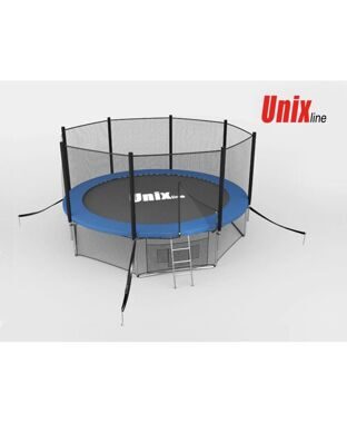 Батут UNIX 14 FT OUTSIDE внешняя сетка (4,27м) (blue)