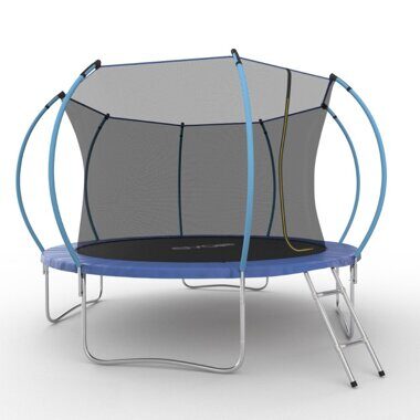 Батут с внутренней сеткой и лестницей EVO JUMP Internal 12ft (Blue)