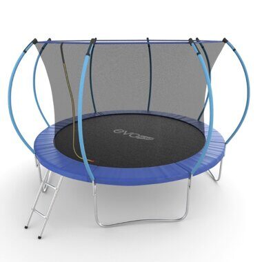 Батут с внутренней сеткой и лестницей EVO JUMP Internal 12ft (Blue)